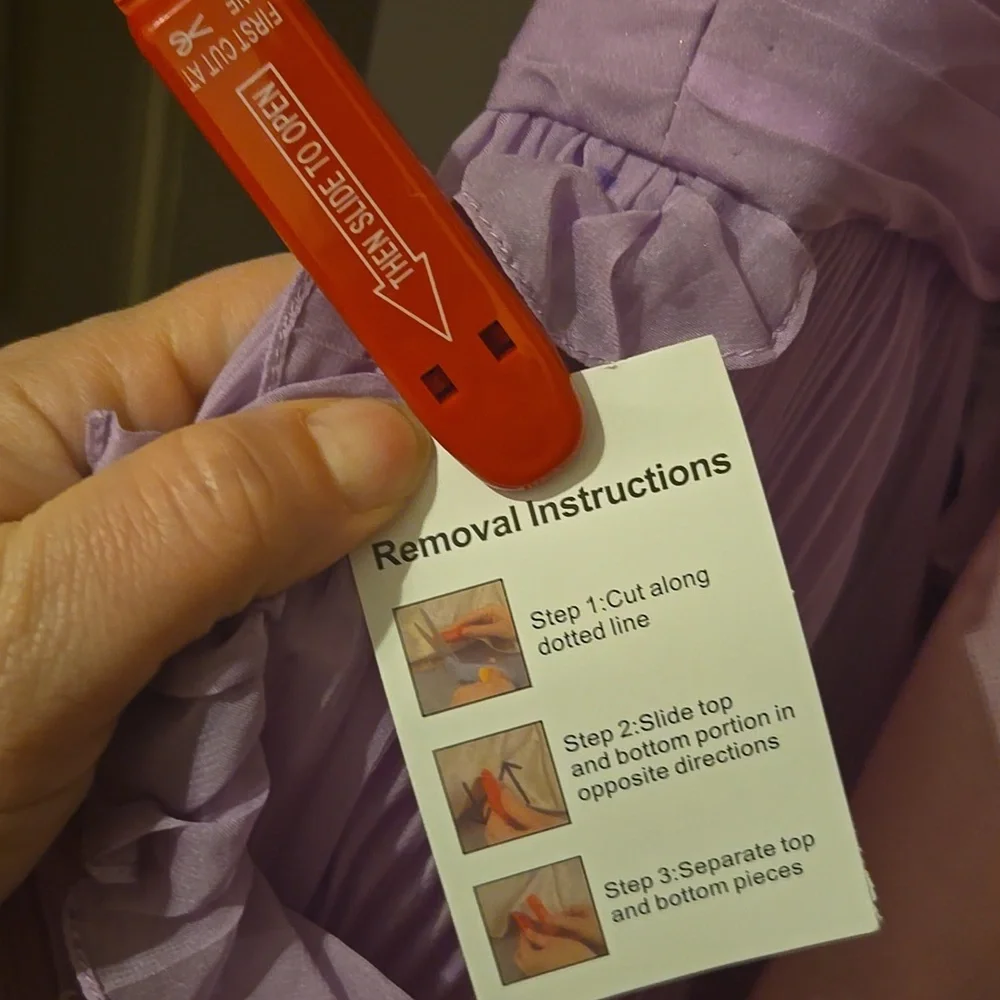 NWT Mac Duggal Lavender Ruffle Maxi Dress - Picture 14 of 15